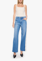 Mother Womens Denim The Striped Resealable Skimp