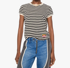 Mother Womens Novelty Knit Tops XSmall / Black and Cream Stripe The Boxy Goodie Goodie