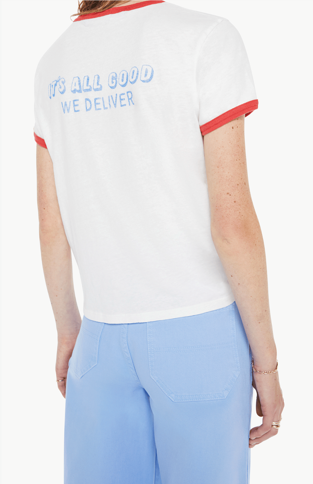 Mother Womens Novelty Knit Tops The Lil Goodie Ringer