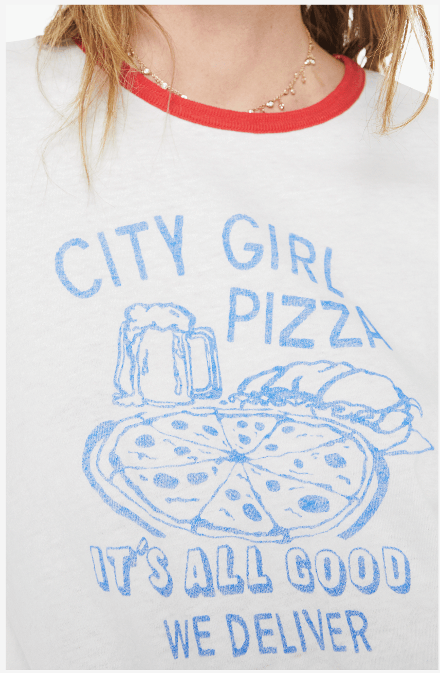 Mother Womens Novelty Knit Tops The Lil Goodie Ringer