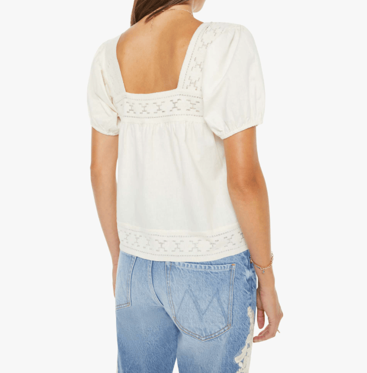 Mother Womens Novelty Tops The Memory Lane Puff Sleeve