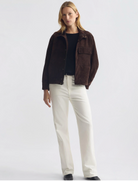 Nili Lotan Womens Jackets Cirque Suede Jacket