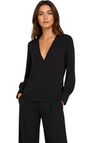 Nili Lotan Womens Novelty Tops XSmall / Black Mariposa Blouse