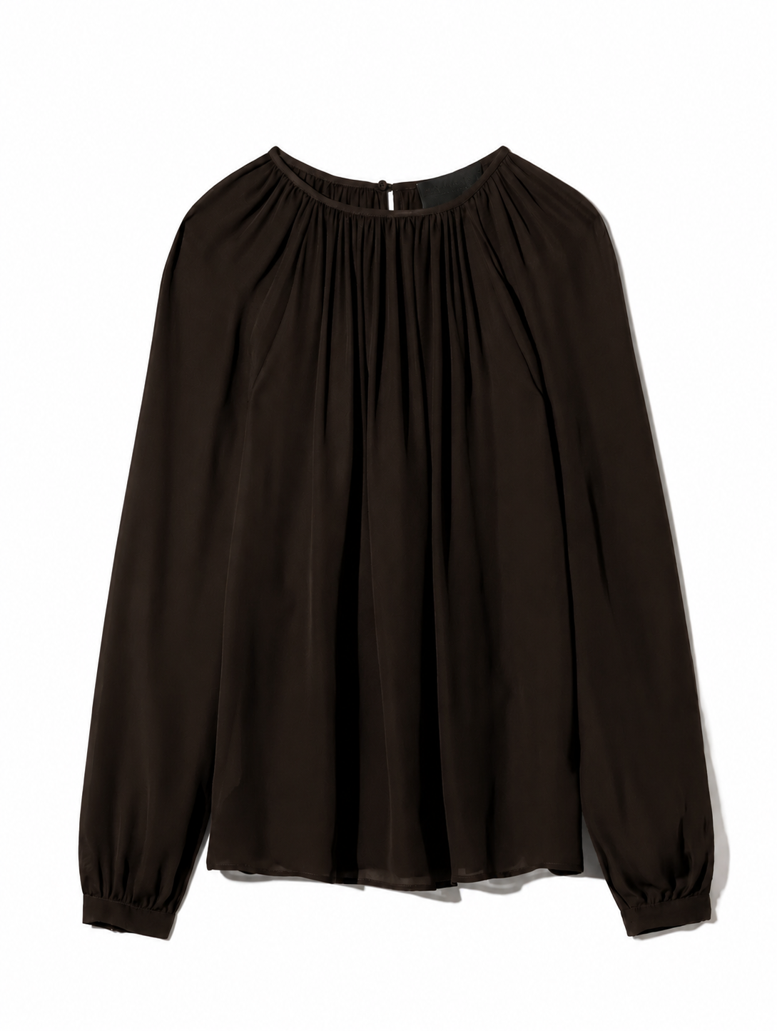 Nili Lotan Womens Novelty Tops XSmall / Chocolate Brown Saint Tropez Blouse