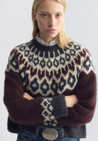 Nili Lotan Womens Sweaters Isaline Fair Isle Sweater