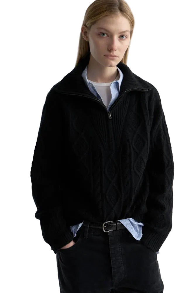 Nili Lotan Womens Sweaters Small / Dark Brown Jori Sweater