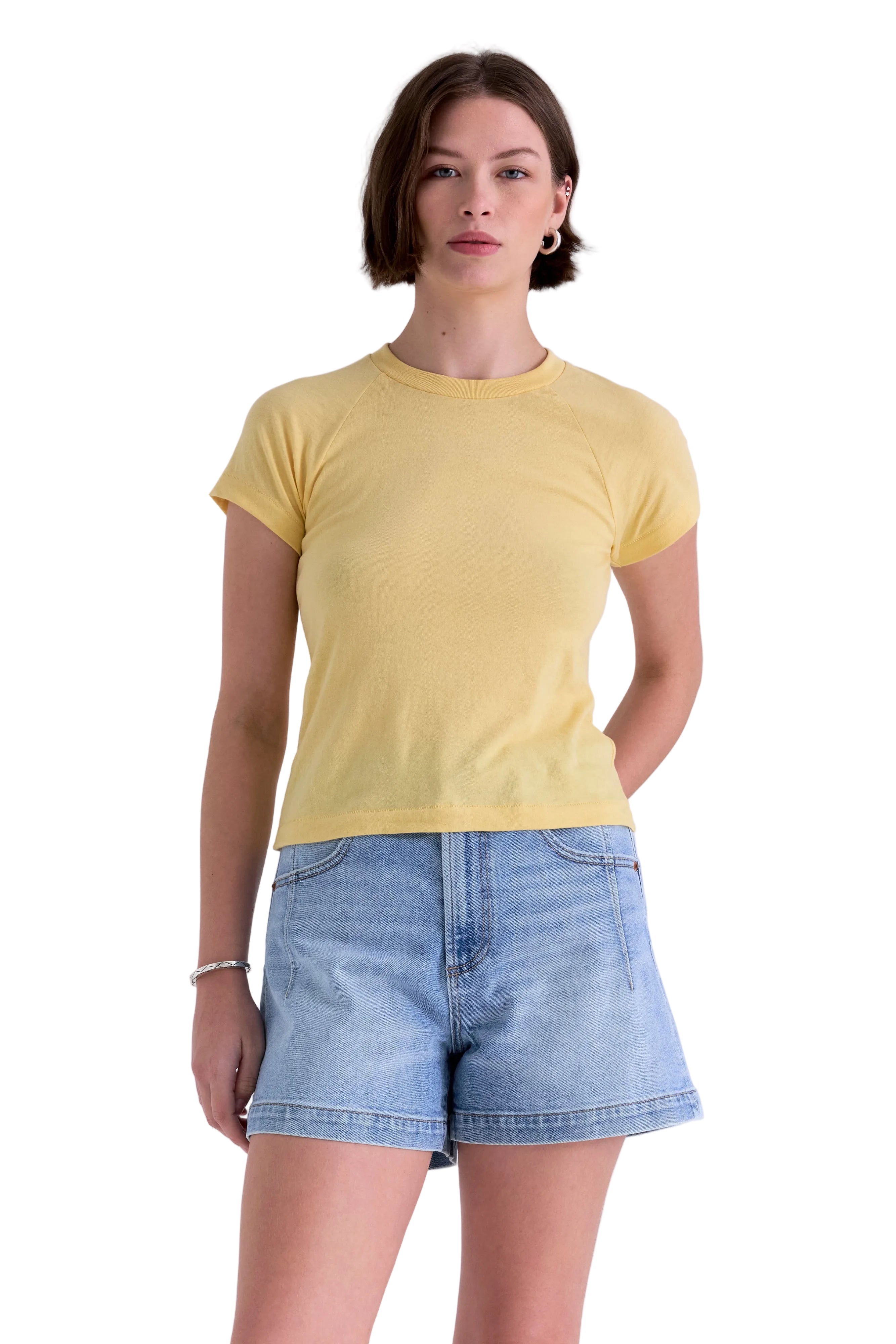 Pistola Womens Basics Ryn Shrunken Raglan Tee