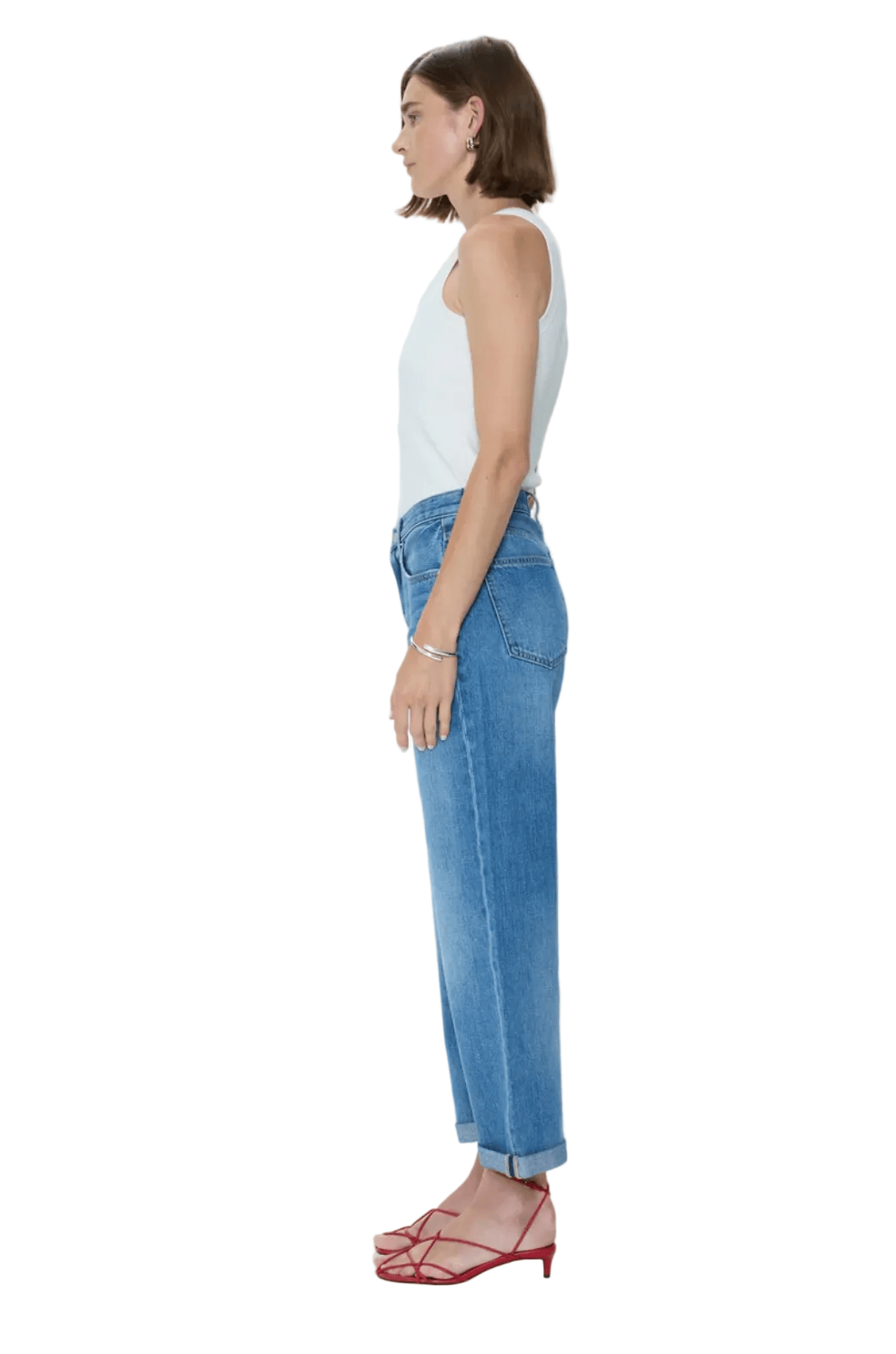 Pistola Womens Denim Donny Rolled Hem Boyfriend