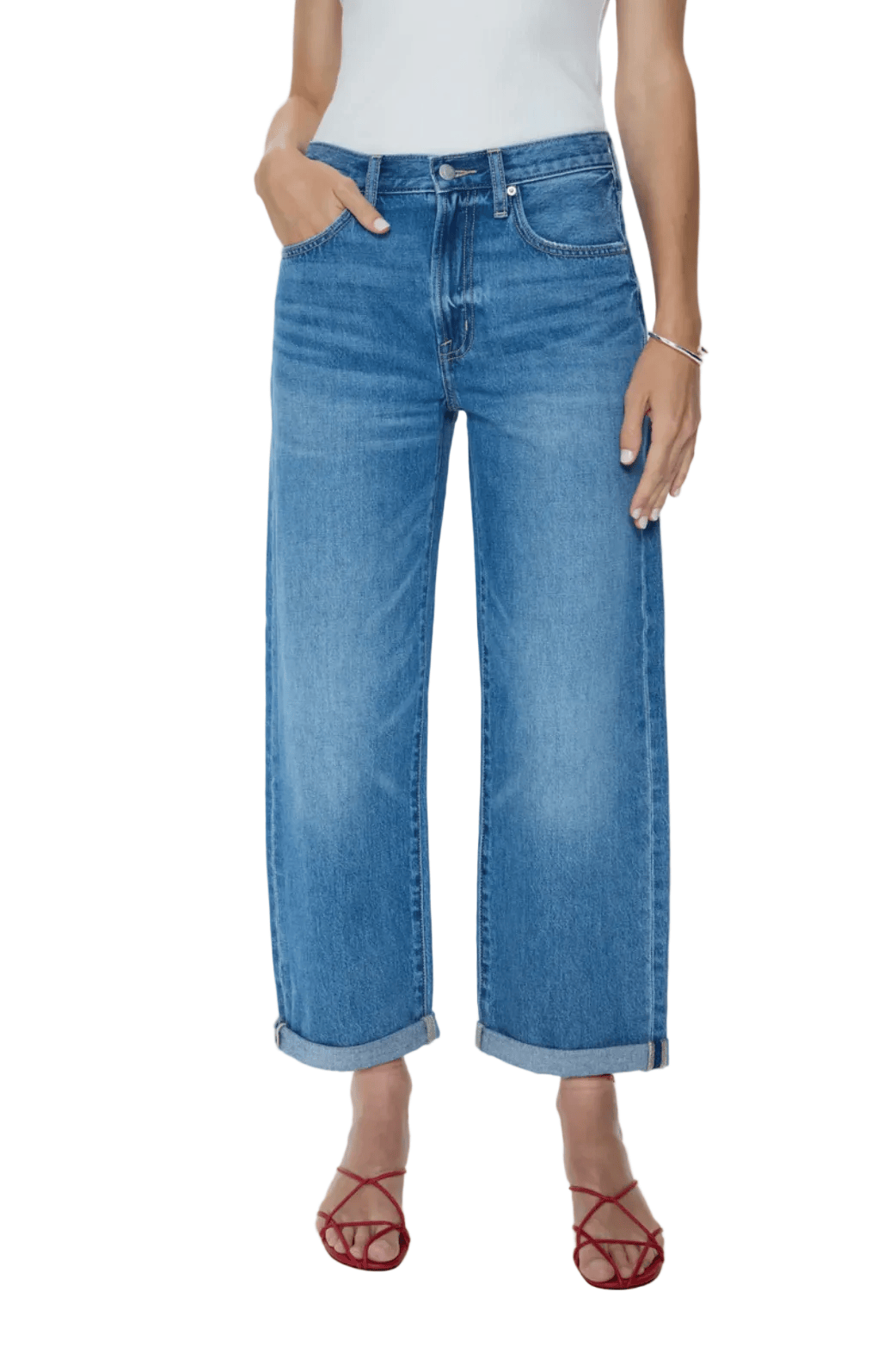 Pistola Womens Denim Donny Rolled Hem Boyfriend