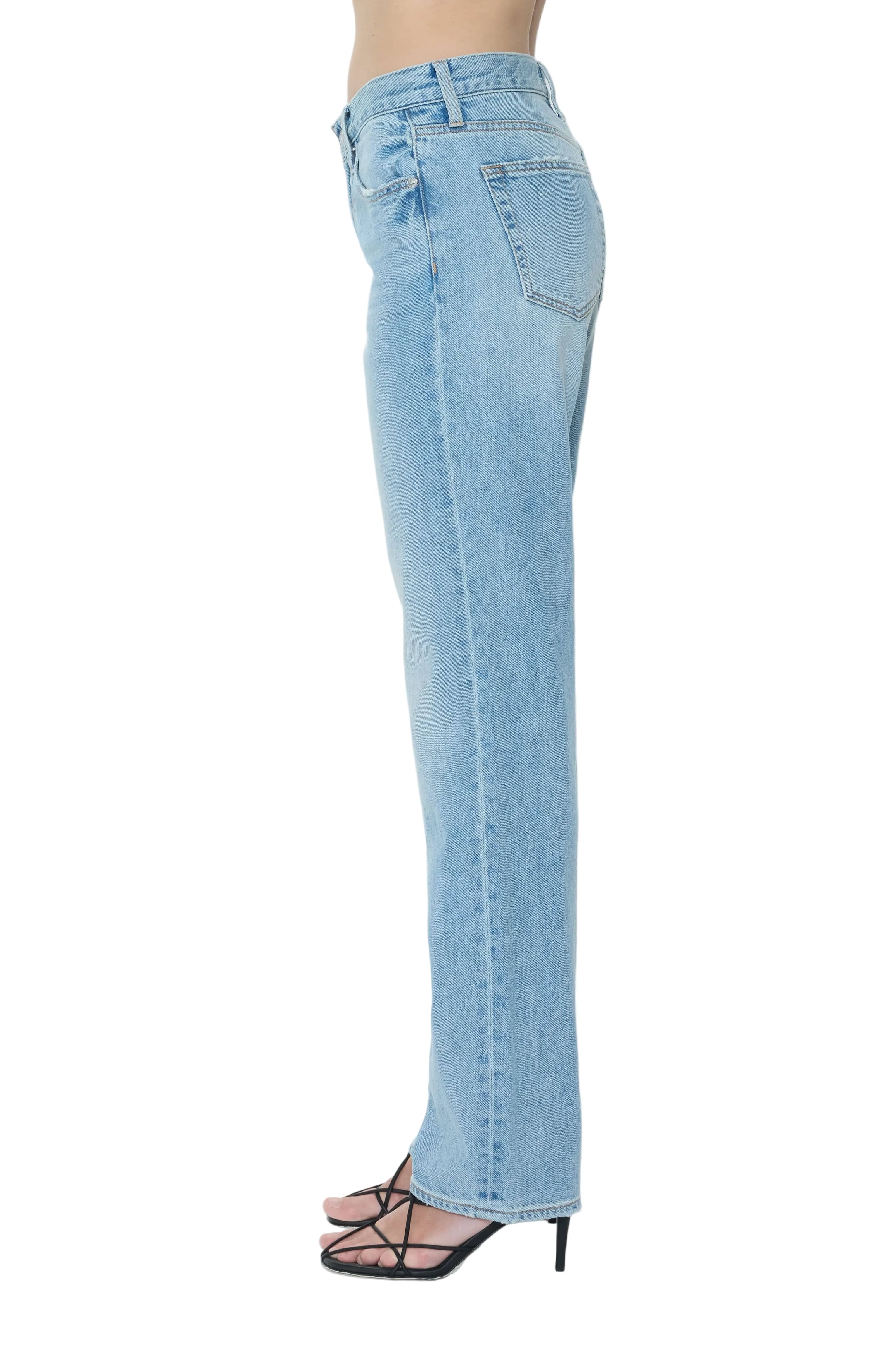 Pistola Womens Denim Issa Mid Rise Relaxed Straight
