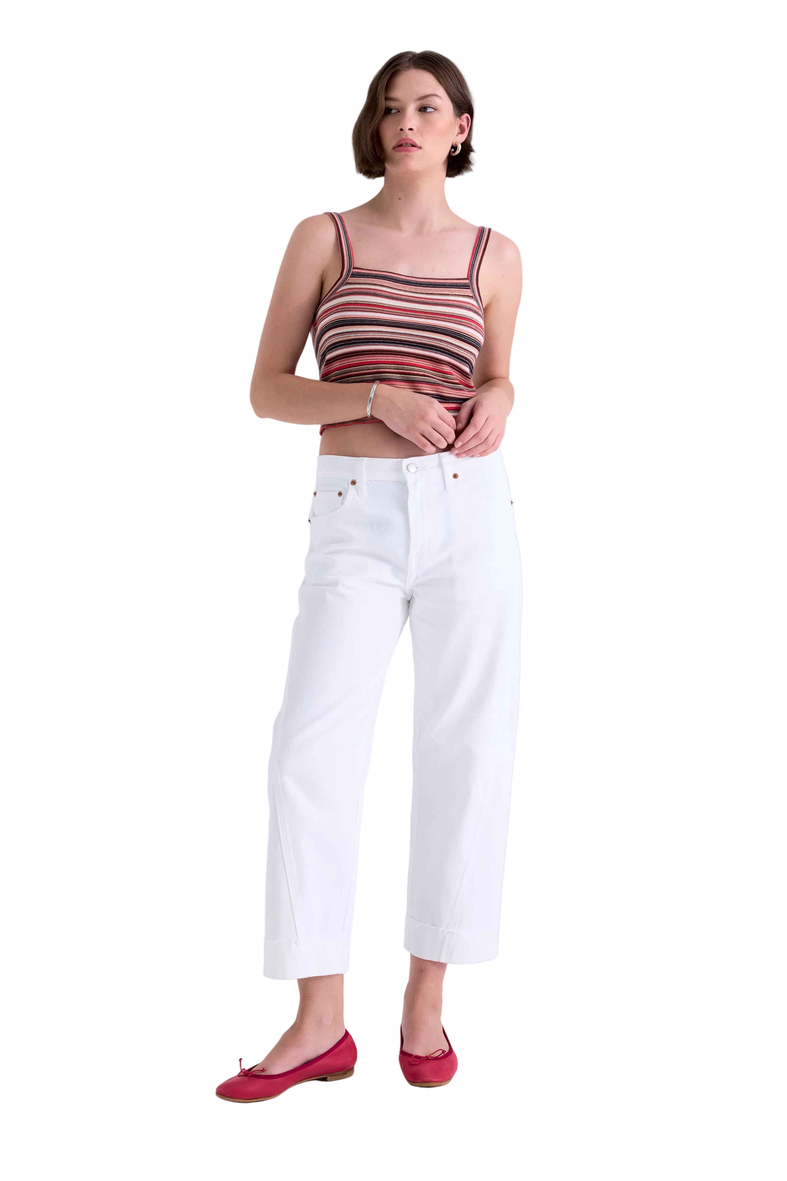 Pistola Womens Denim Kacey Mid Rise Cuffed Boyfriend