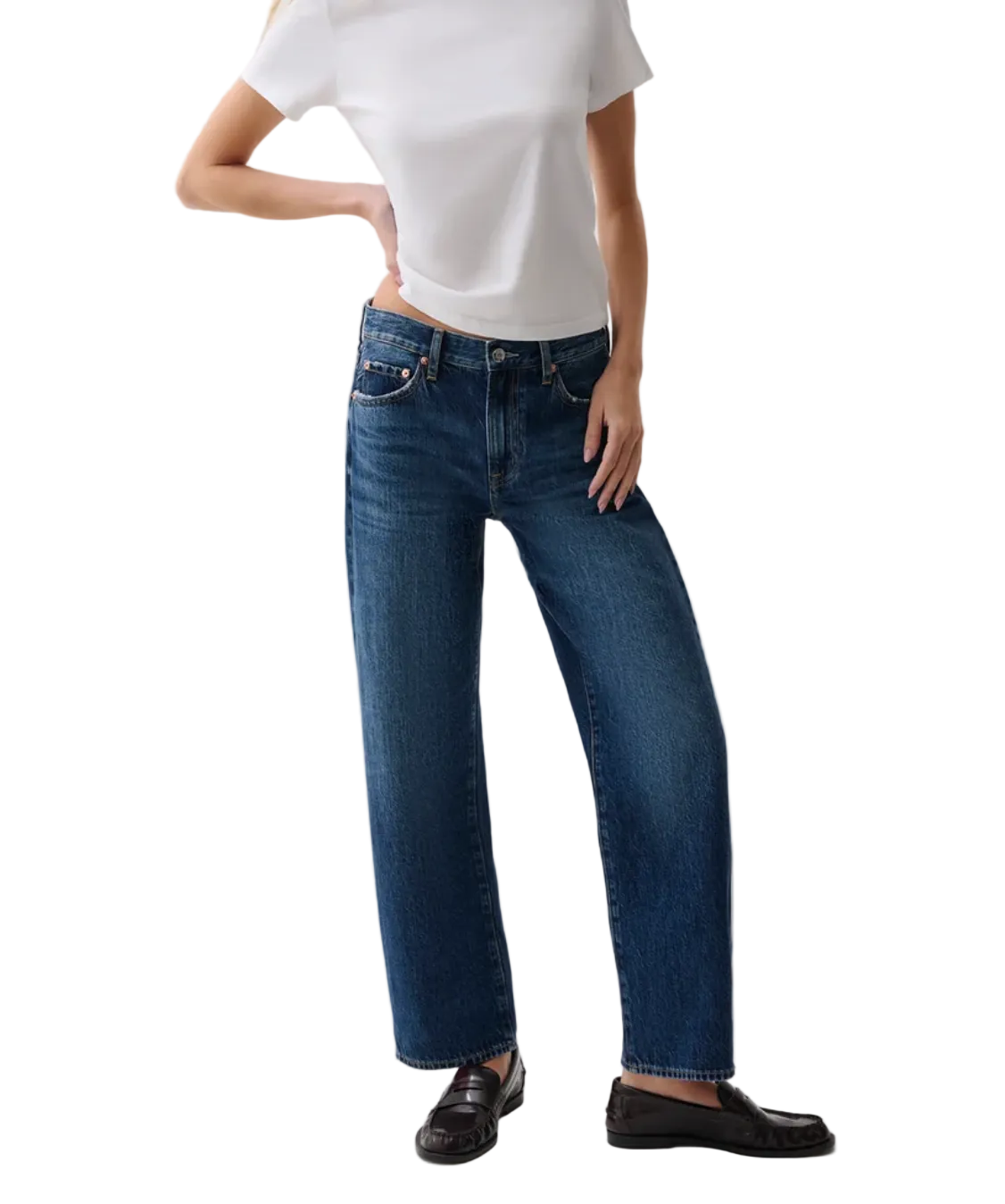 Pistola Womens Denim 24 / Moonwave Lexi Mid Rise Bowed Straight