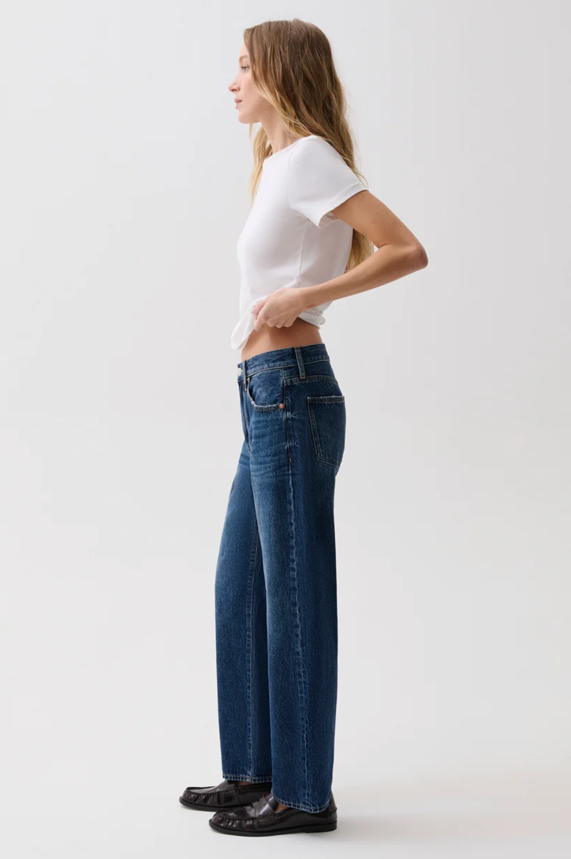 Pistola Womens Denim Lexi Mid Rise Bowed Straight