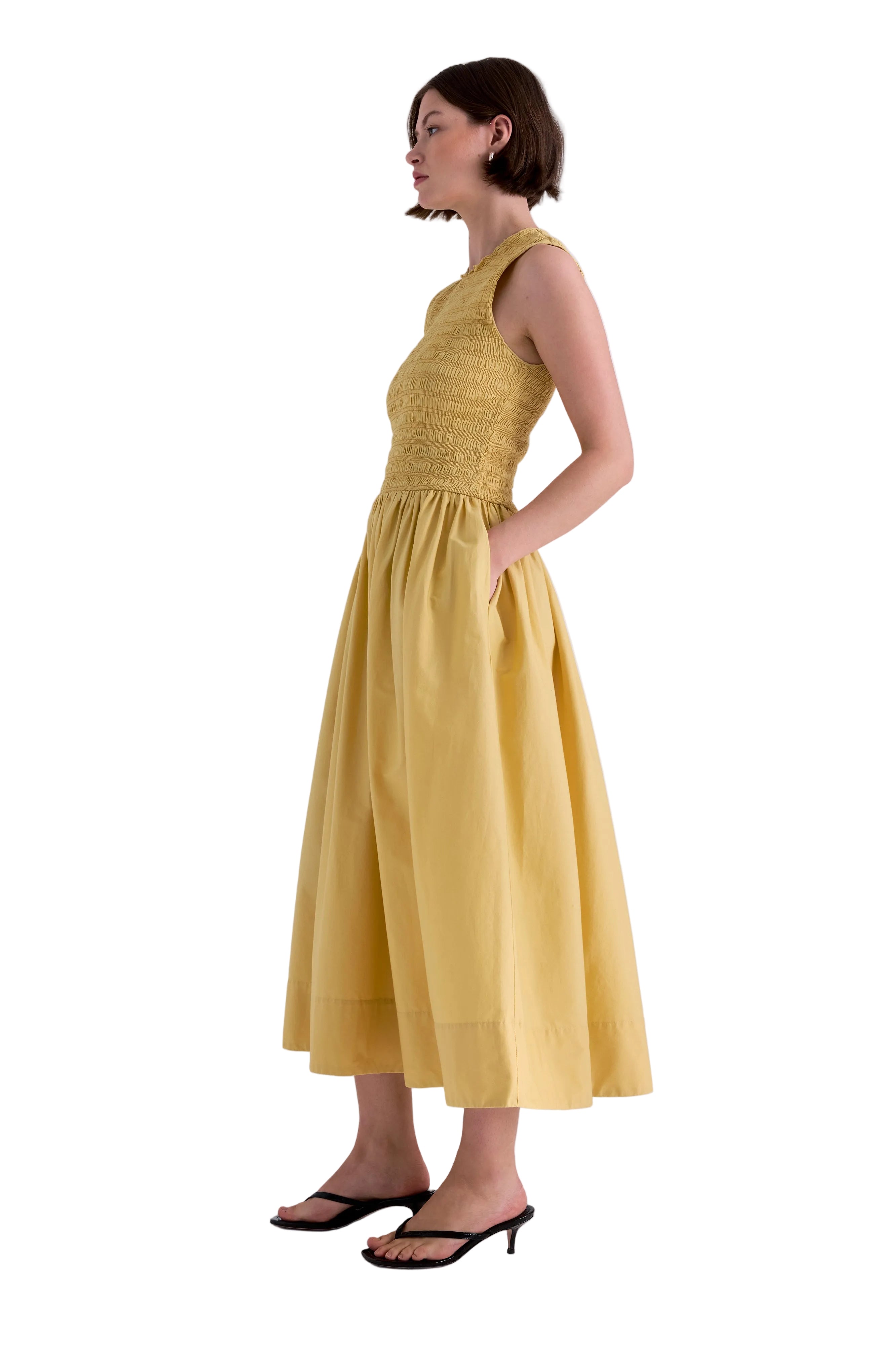 Pistola Womens Dresses Gladys Smocked Bodice Dress