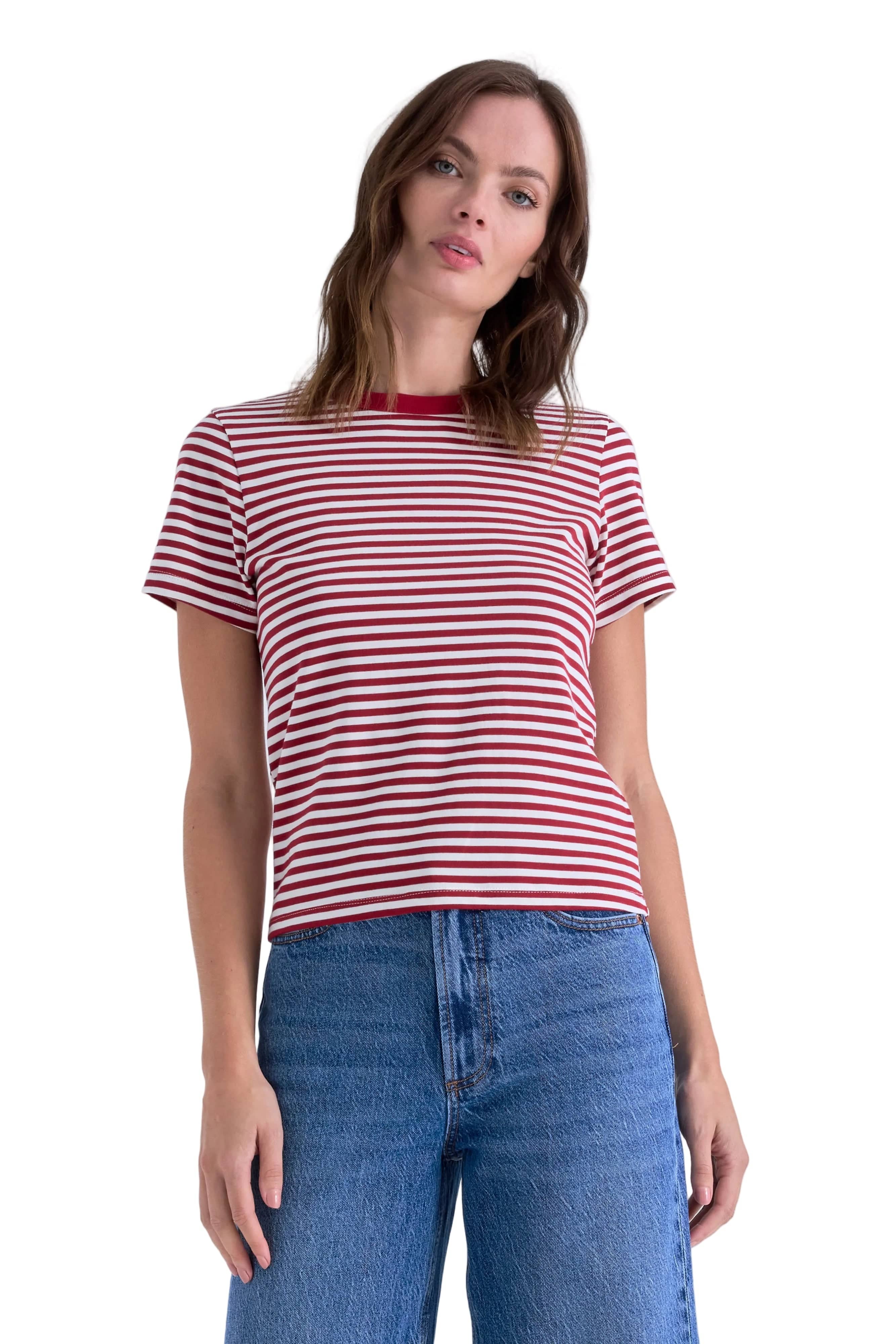 Pistola Womens Novelty Knit Tops Alba Shrunken Tee