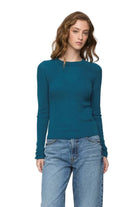 Pistola Womens Novelty Knit Tops XSmall / Deep Teal Juno Feather Weight Sweater