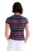 Pistola Womens Novelty Knit Tops Selene Short Sleeve Sweater Tee