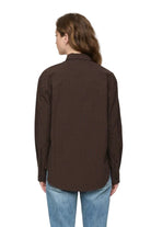 Pistola Womens Novelty Tops Mila Long Sleeve Button Down Wrap Top