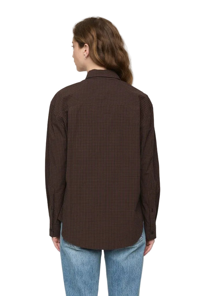 Pistola Womens Novelty Tops Mila Long Sleeve Button Down Wrap Top