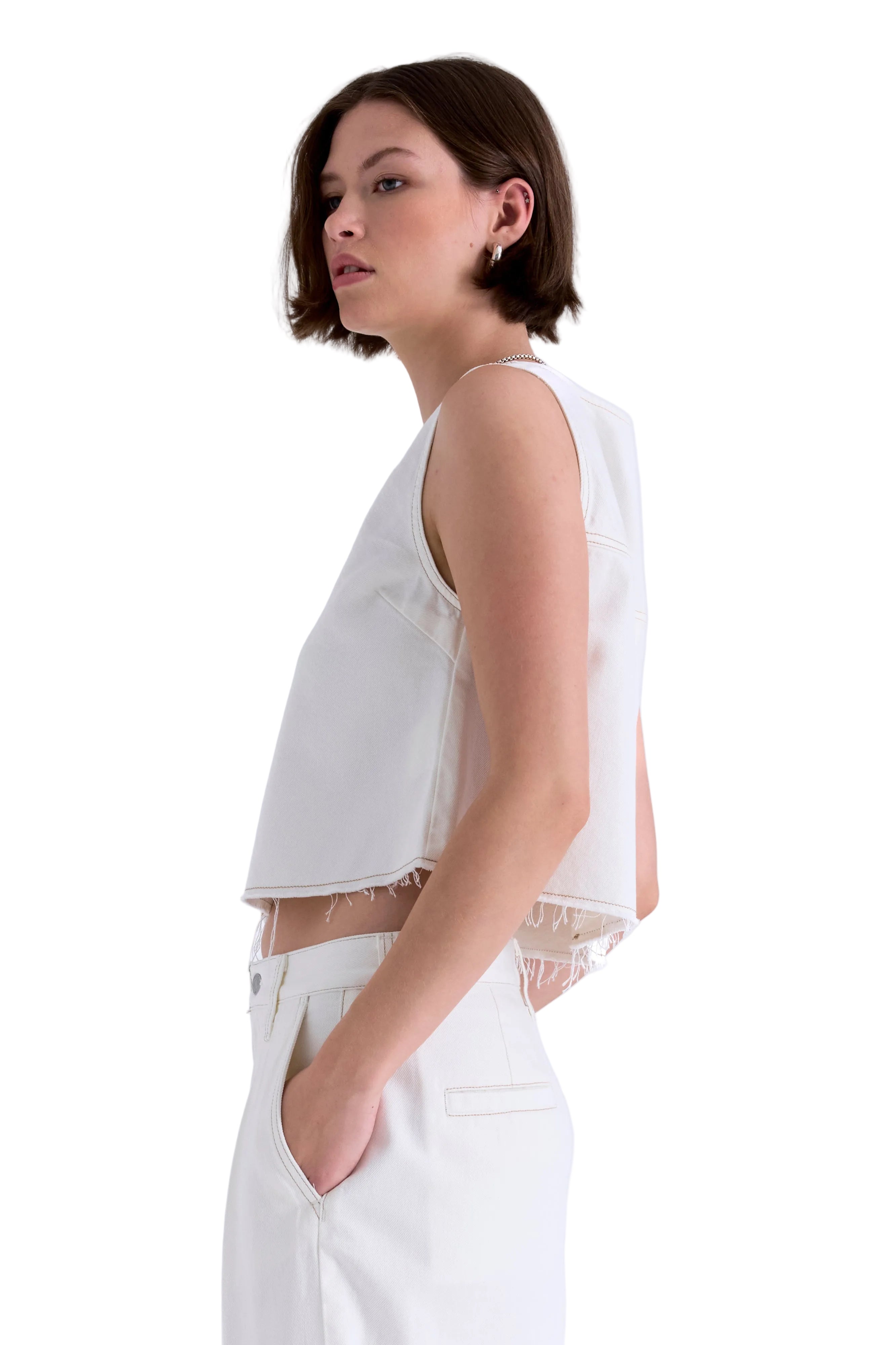 Pistola Womens Novelty Tops Rue Crop Pop Over Swing Top Crop