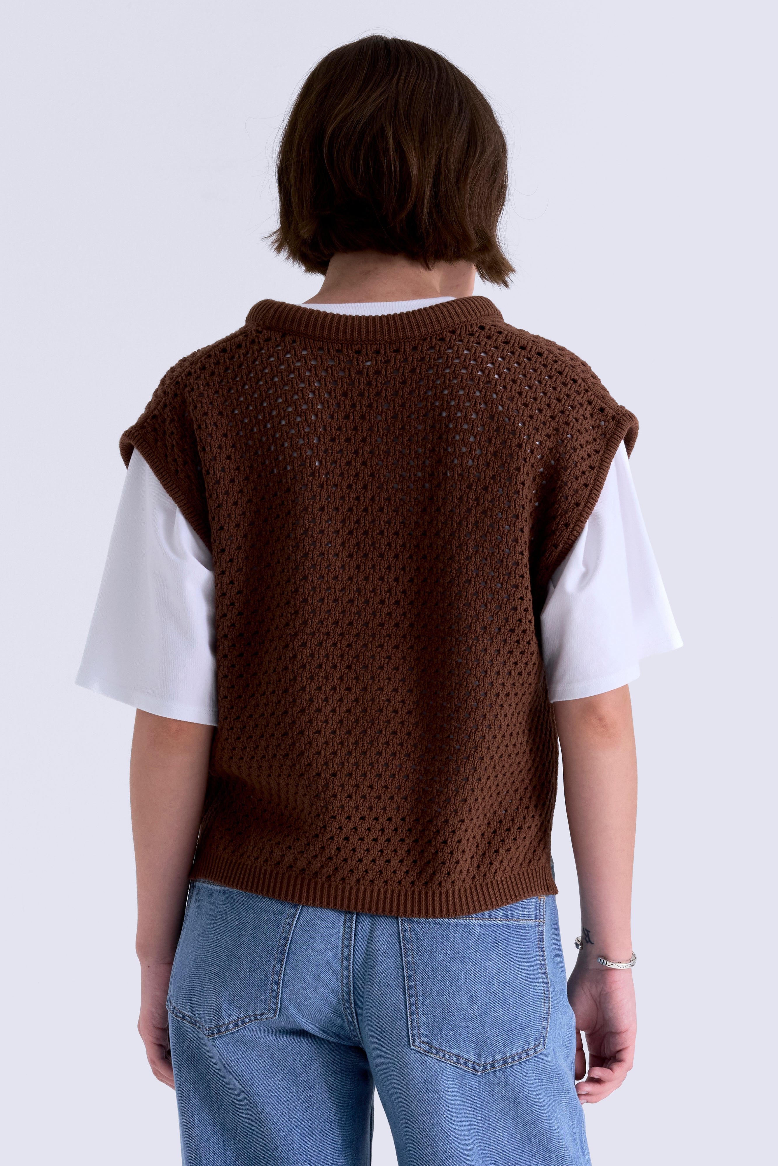 Pistola Womens Sweaters Beck Open Knit Cropped Sweater