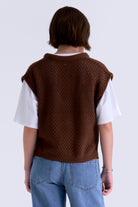 Pistola Womens Sweaters Beck Open Knit Cropped Sweater