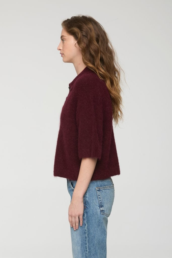 Pistola Womens Sweaters Nadya Alpaca Blend Boxy Polo Sweater