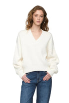 Pistola Womens Sweaters XSmall / White Nika Heavyweight V Neck Sweater