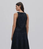 Rabens Saloner Womens Novelty Tops Clipped Jacquard Tank Top