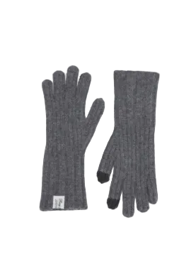 rag & bone Womens Accessories Heather Grey Cassidy Cashmere Gloves