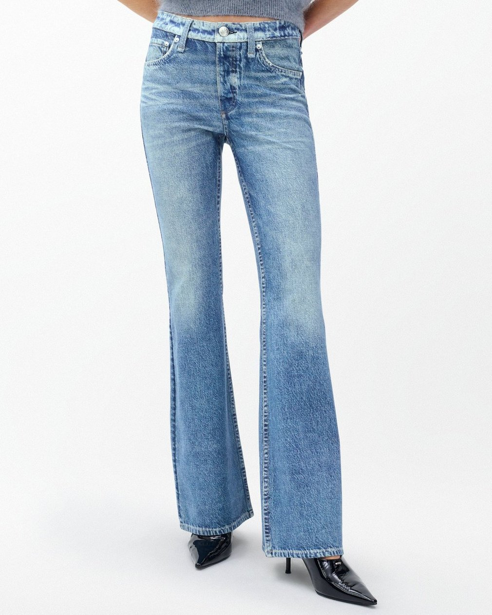 rag & bone Womens Denim Miramar Ponte Dahlia Full Length