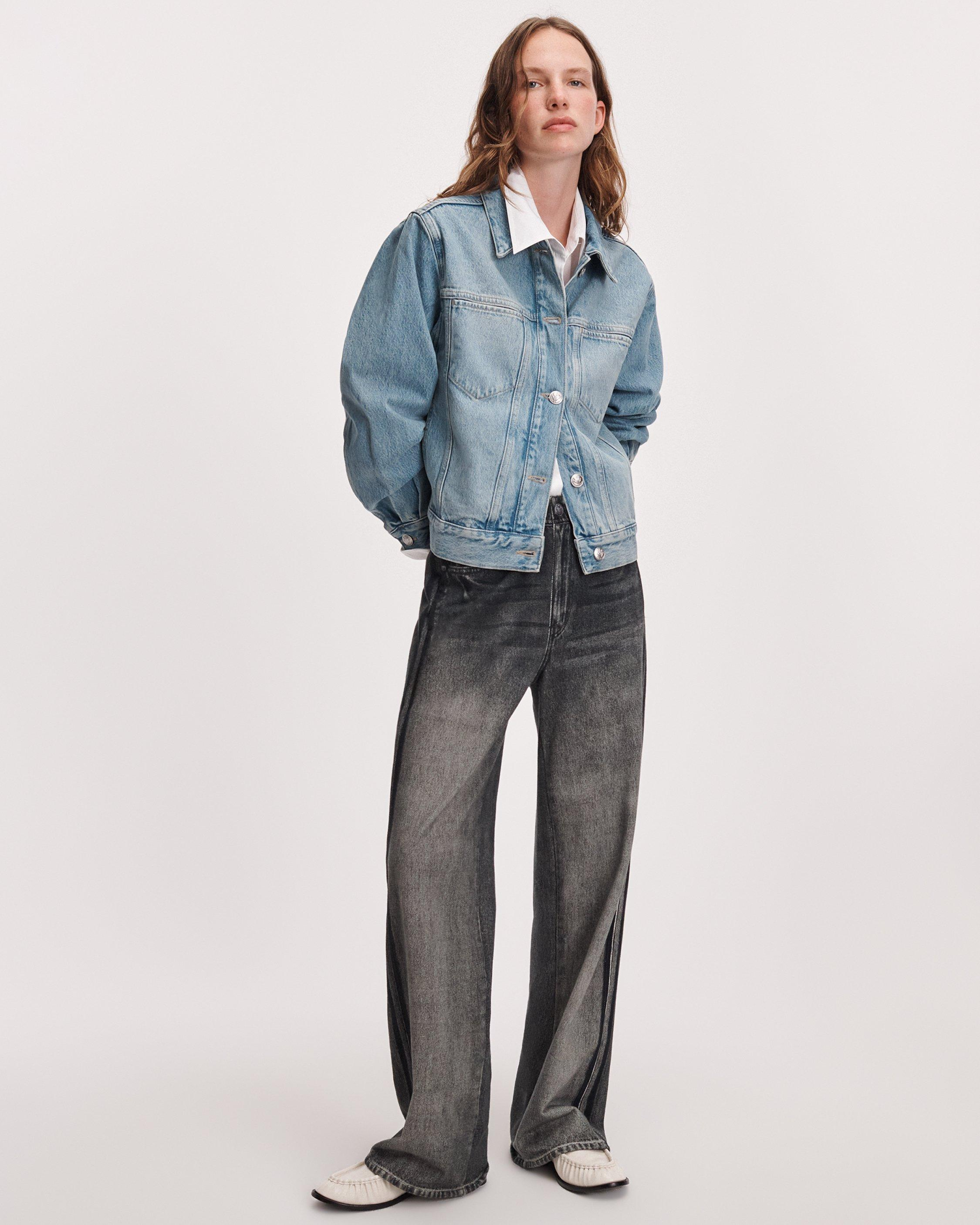 rag & bone Womens Denim rb Miramar Terry Wide Track Pant