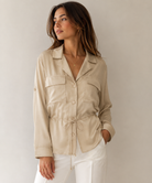 rag & bone Womens Novelty Tops Sonny Silk Blouse