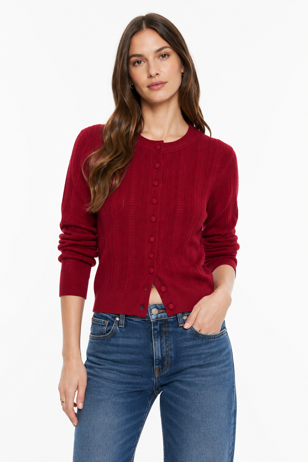 rag & bone Womens Sweaters XSmall / Pmgt Rhodes Crew Cardigan