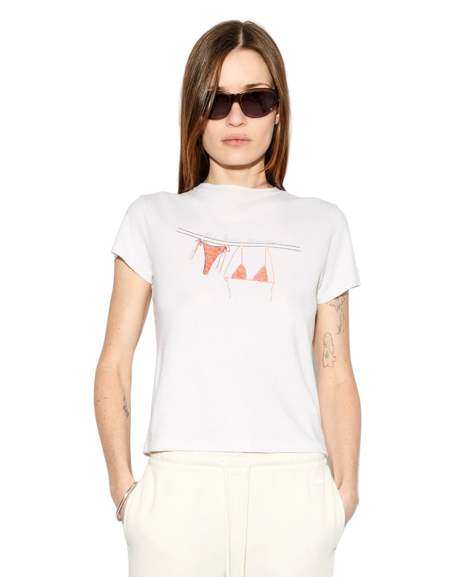 RE/DONE Womens Basics Classic Tee Bare Minimum