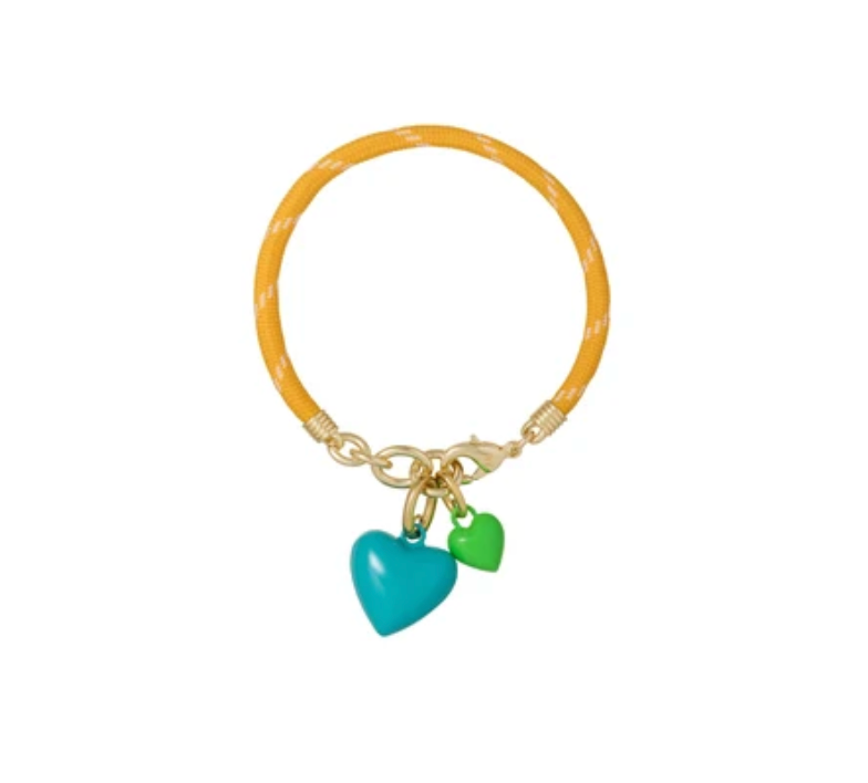Roxanne Assoulin Womens Accessories Yellow Happy Cord Bracelet - Mini Puff Charm