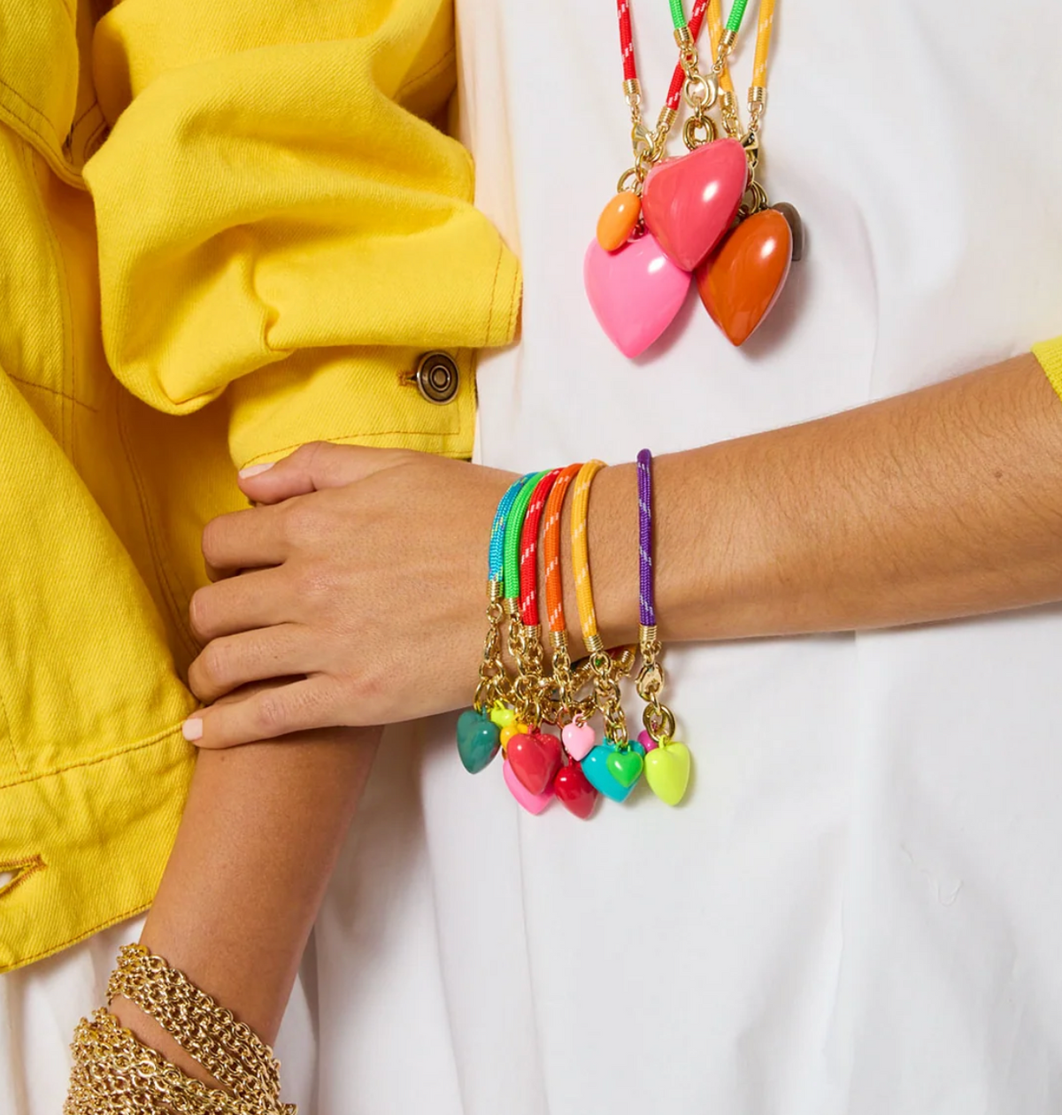 Roxanne Assoulin Womens Accessories Happy Cord Bracelet - Mini Puff Charm