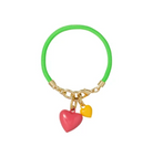 Roxanne Assoulin Womens Accessories Green Happy Cord Bracelet - Mini Puff Charm