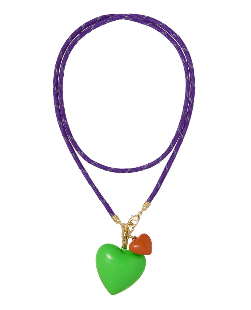 Roxanne Assoulin Womens Accessories Purple Happy Cord Necklace - LONG