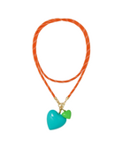 Roxanne Assoulin Womens Accessories Orange Happy Cord Necklace - LONG