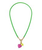 Roxanne Assoulin Womens Accessories Green Happy Cord SHORT necklace