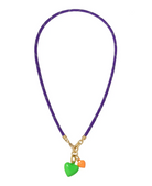 Roxanne Assoulin Womens Accessories Purple Happy Cord SHORT necklace