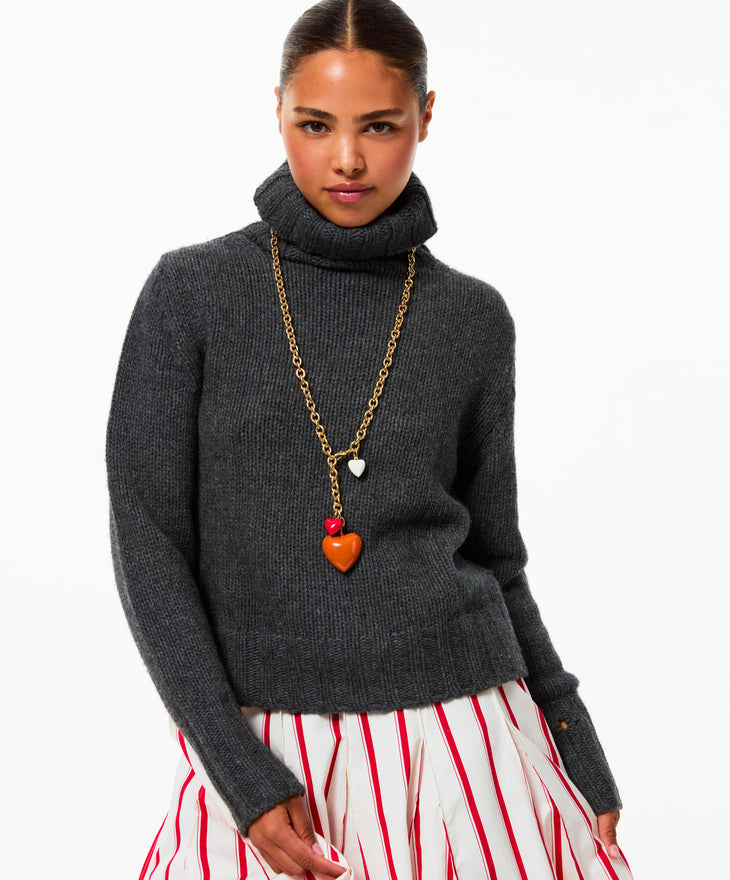 Roxanne Assoulin Womens Jewelry The Big Puffy Heart Charm Necklace