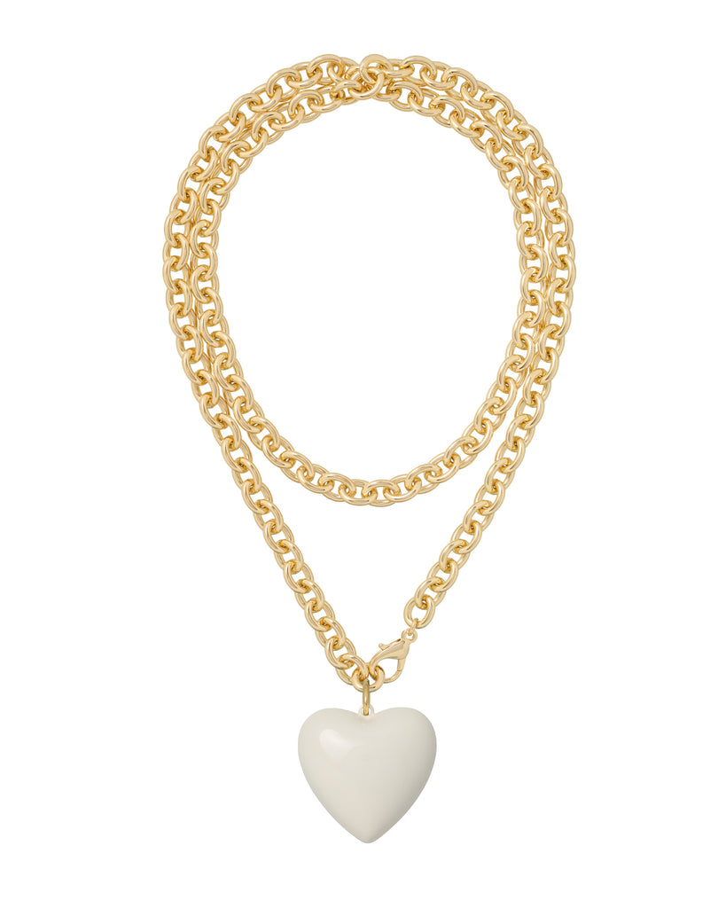 Roxanne Assoulin Womens Jewelry The Big Puffy Heart Charm Necklace