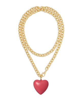 Roxanne Assoulin Womens Jewelry The Big Puffy Heart Charm Necklace