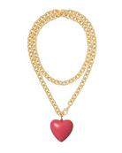 Roxanne Assoulin Womens Jewelry The Big Puffy Heart Charm Necklace