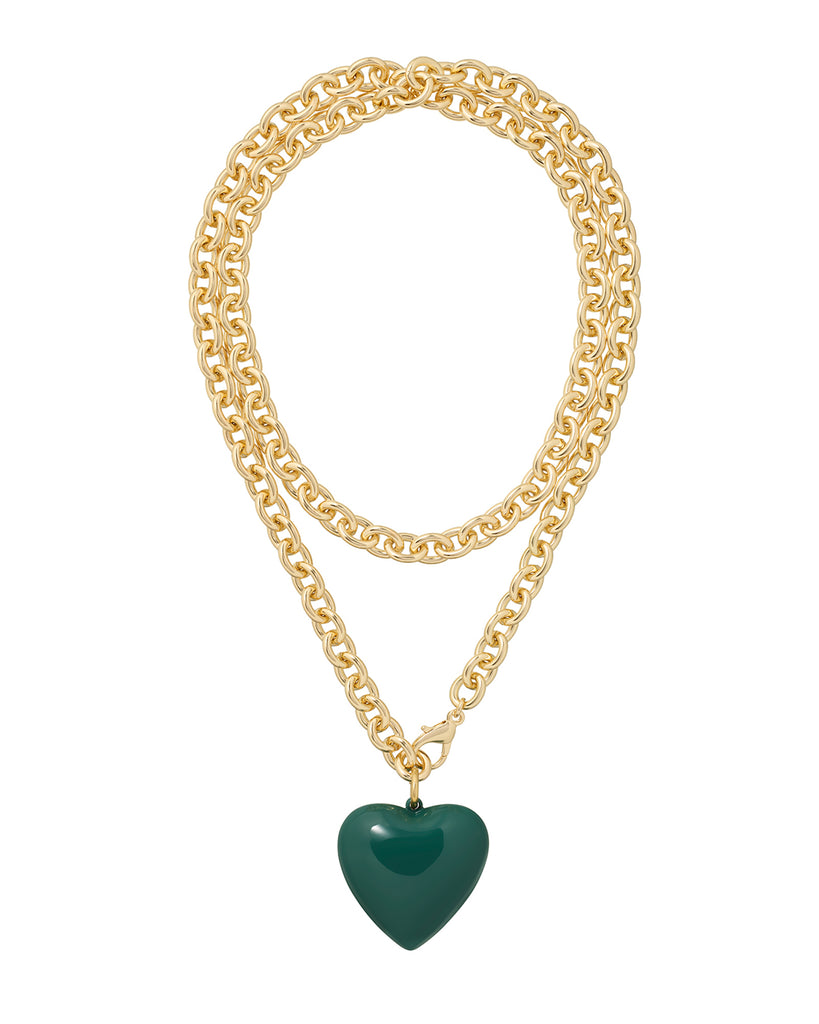 Roxanne Assoulin Womens Jewelry The Big Puffy Heart Charm Necklace