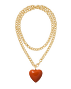 Roxanne Assoulin Womens Jewelry The Big Puffy Heart Charm Necklace