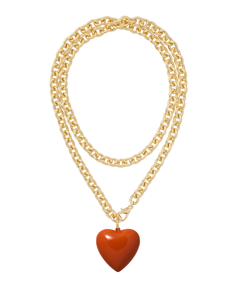 Roxanne Assoulin Womens Jewelry The Big Puffy Heart Charm Necklace