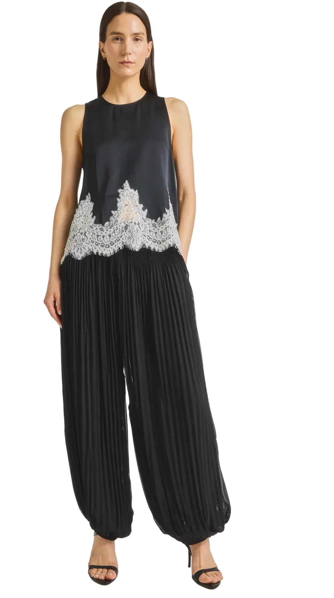 Saint Art New York Womens Bottoms Ronan Pleated Chiffon Pant